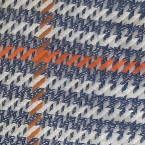 Etro SZ L Blue & White Plaid w/ Mauve & Orange -Men's Button Up Shirt - Picture 6 of 13